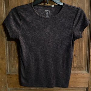 Me-to-We Purple & Black Ribbed Shirt | Size Small